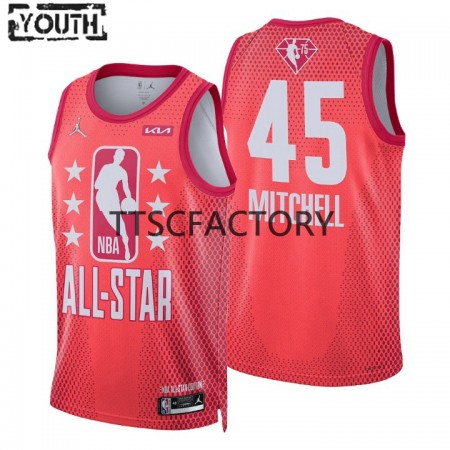Maglia NBA Utah Jazz Donovan Mitchell 45 2022 All-Star Jordan Brand Rosso Swingman - Bambino